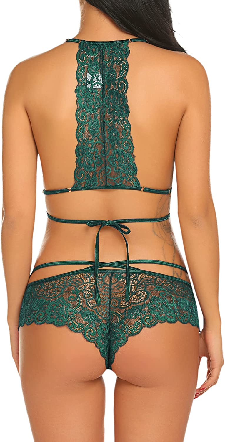 Avidlove Lingerie for Strap Babydoll 2 Piece Bra and Panty Sets