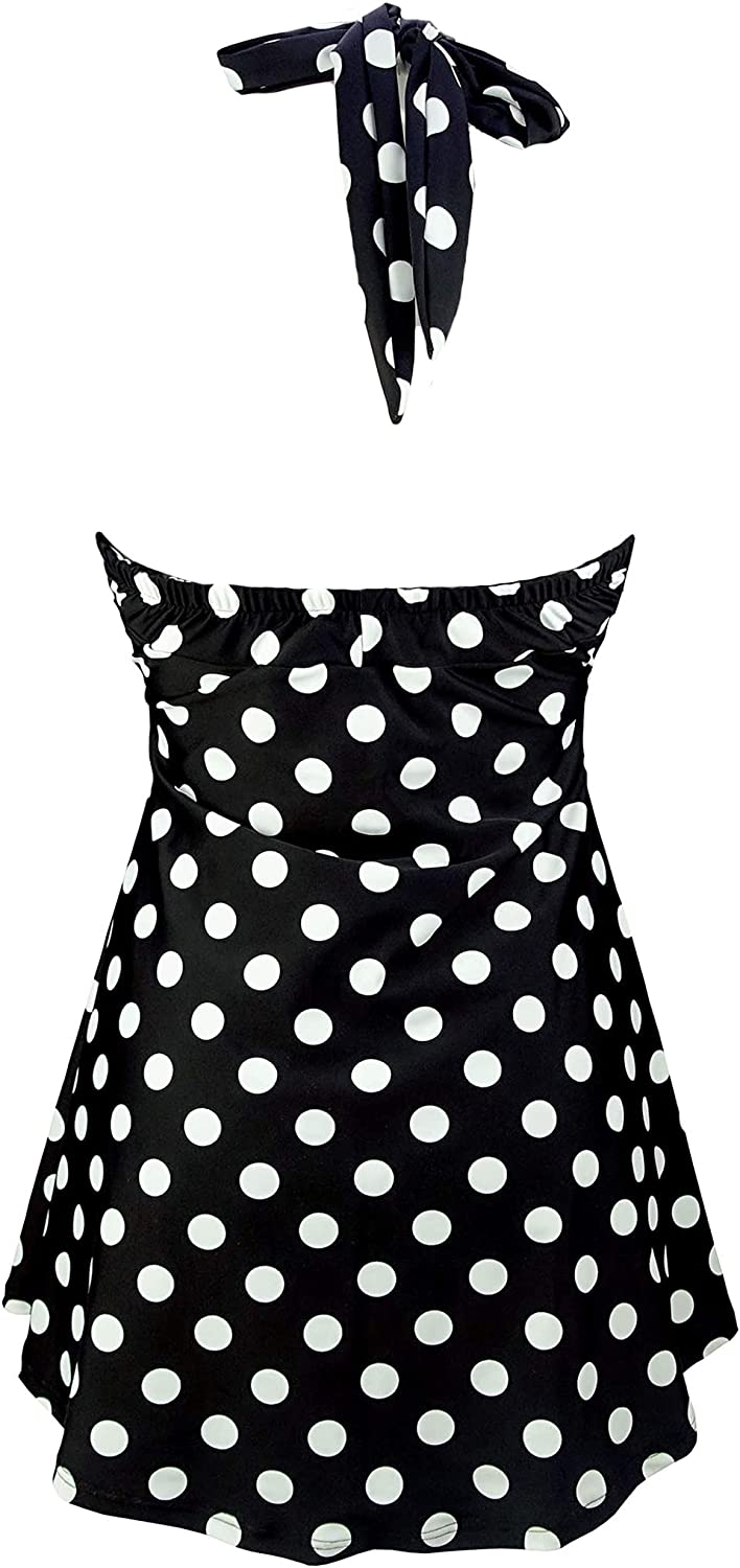 Avidlove Swimsuits for Two Piece Retro Tankini Set Halter Swimsuit Vintage Bathing Suits with Boyshorts