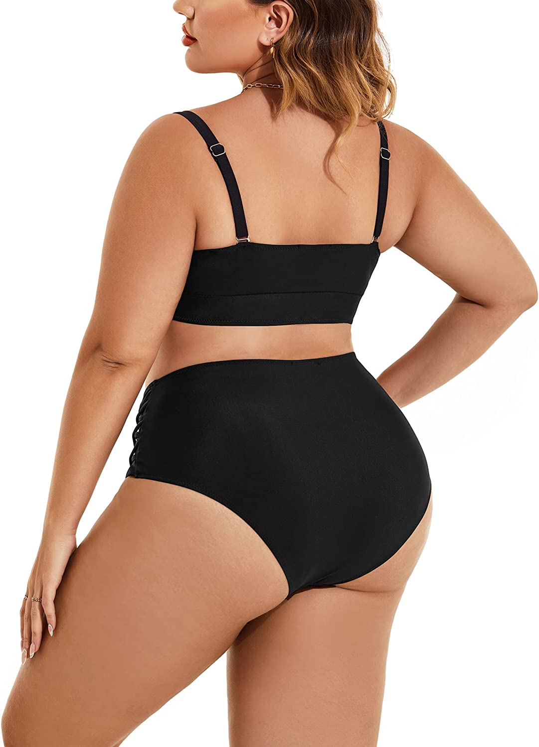 Avidlove Swimsuit for High Waisted Bikini Tummy Control 2 Piece Swimwear Bathing Suits S~4XL