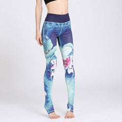 Women's Elastic Printed Yoga Pants