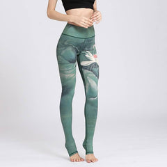 Women's Elastic Printed Yoga Pants
