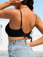 Solid Seamless Bralette Black