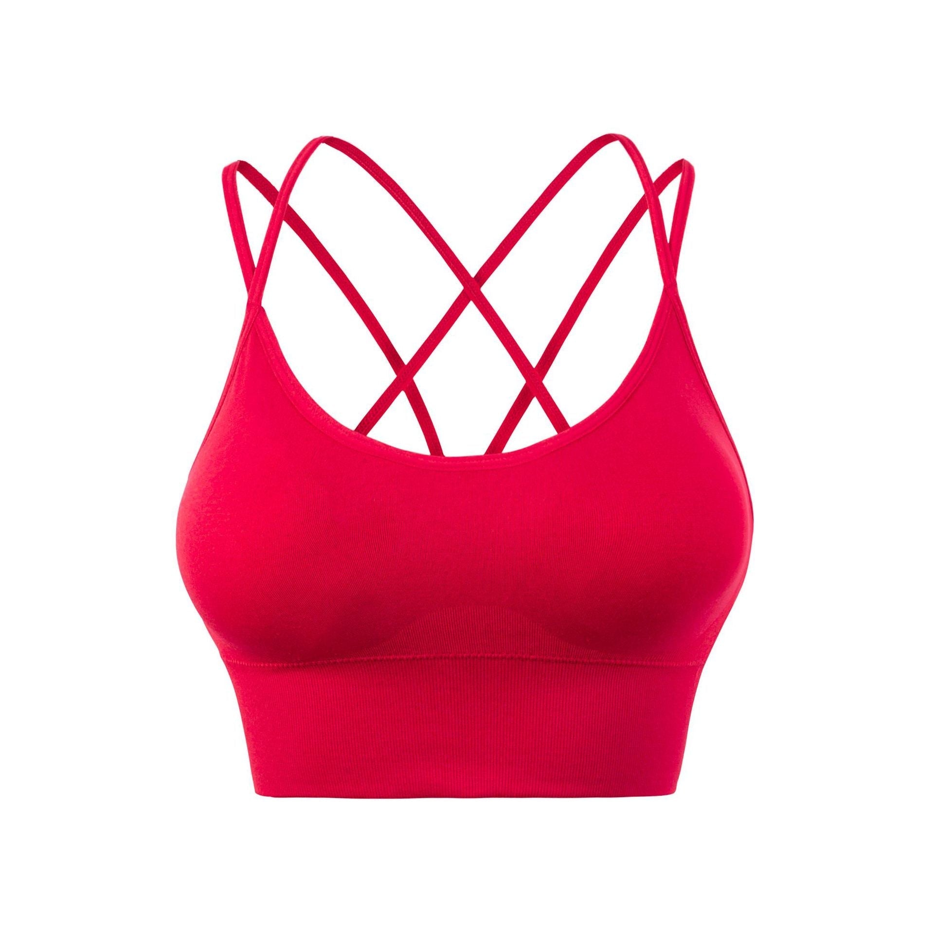 Seamless Sports Bras Plus Size Dry Fitness Quick With String Cami Crop Padded Tank Top