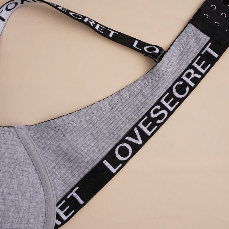 Letters Print Underwire Everyday Bra