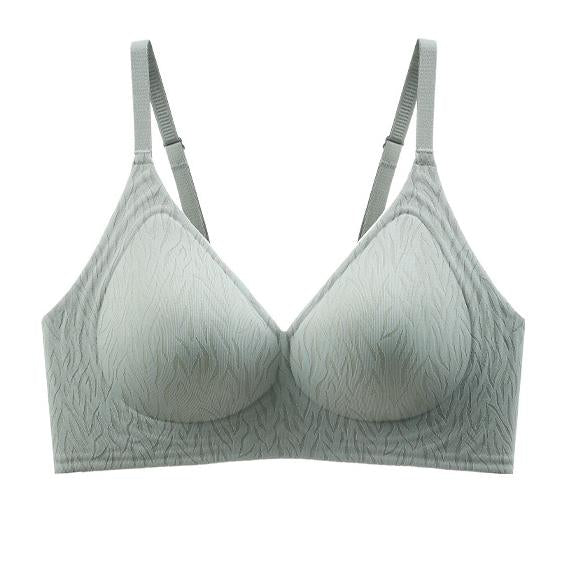 Smaller Chest Lace Textural Modest Coverage Wireless Push-up Bra