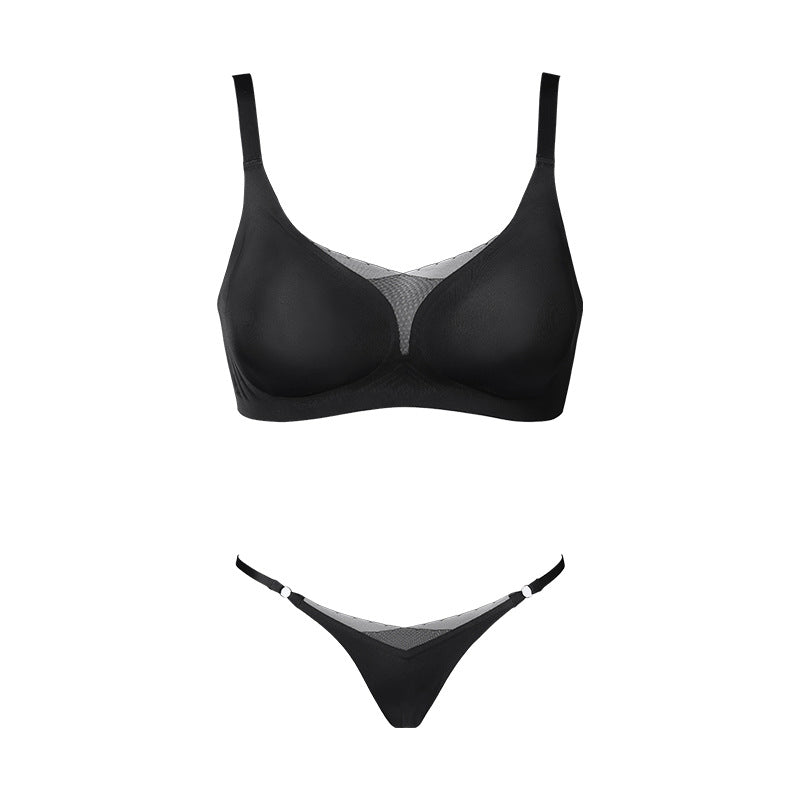 Sexy Mesh Wireless Bra & Thong Set