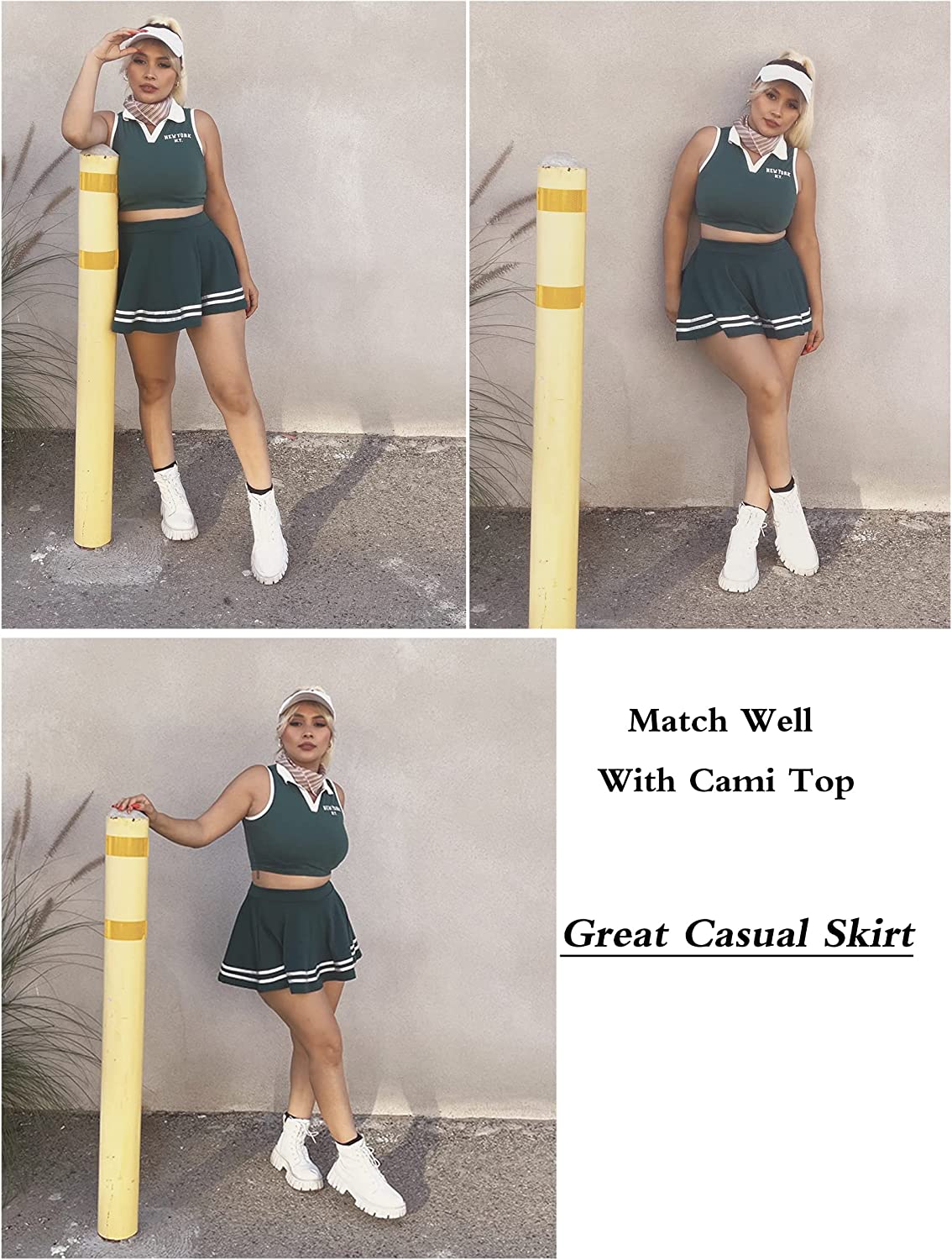 Avidlove Mini Skirt Pleated Elastic Waist Ruffle Sailor Skirts School Uniform Skirts Cheerleader