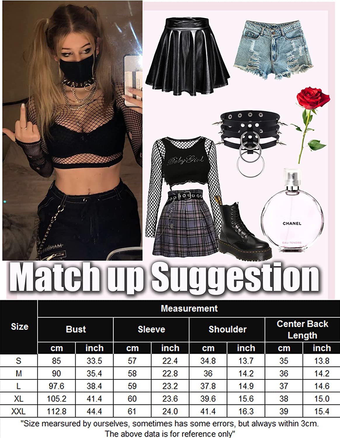 Avidlove Fishnet Top for Long Sleeve Fishnet Shirt Fishnet Crop Top