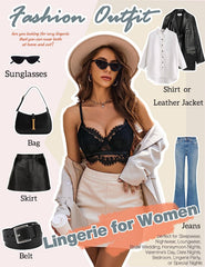 Avidlove Lace Bralettes for Sleeveless V Neck Cami Top Spaghetti Bustier Corset