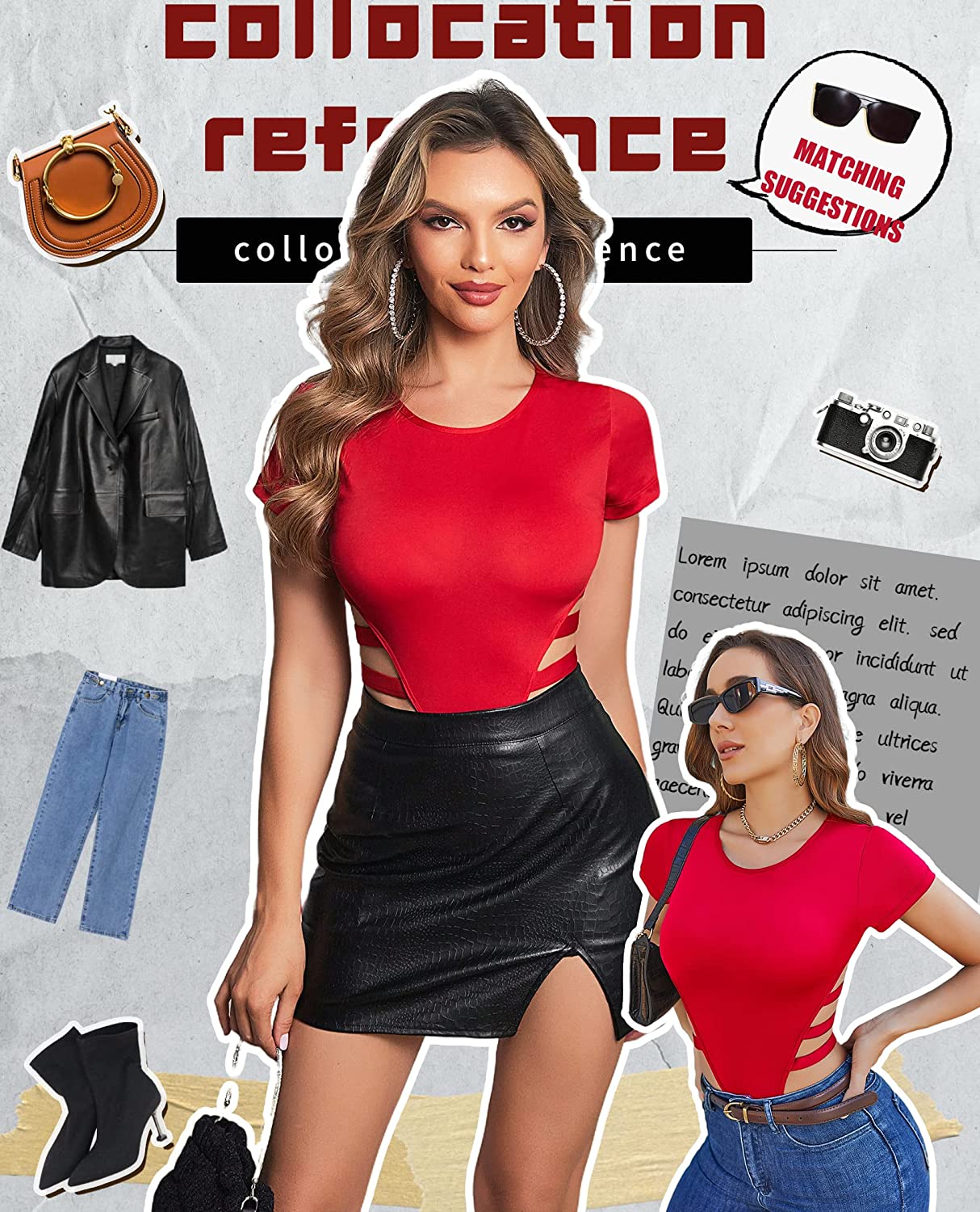 Avidlove Bodysuit Cut Out Short Sleeve Body Suits Leotard Tops Casual Daily Outfits T Shirts S-XXL