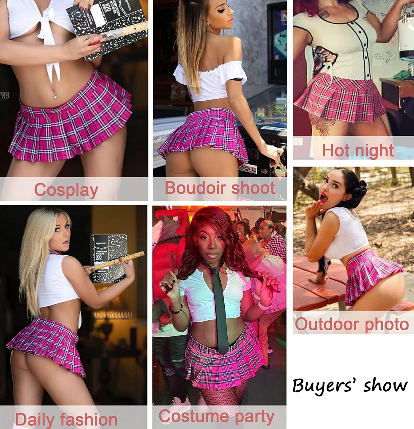 Avidlove Lingerie Role Play Costume Mini Plaid Skirt Schoolgirl Outfits