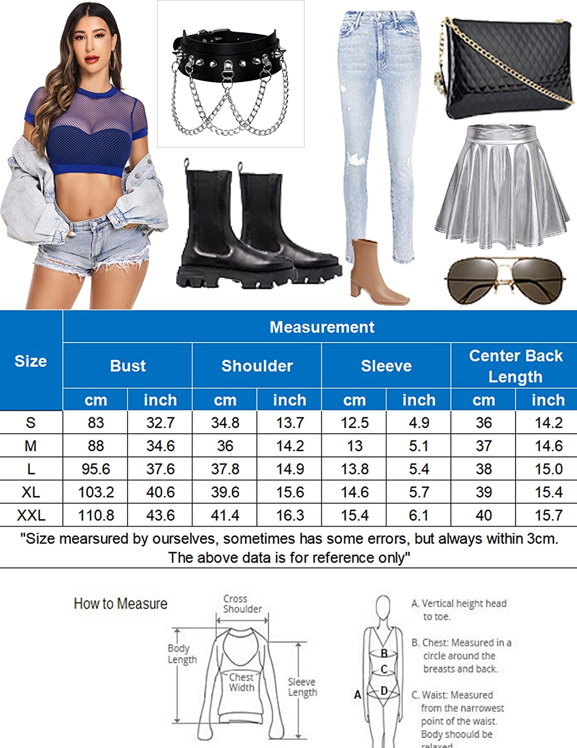 Avidlove Fishnet Top for Long Sleeve Fishnet Shirt Fishnet Crop Top
