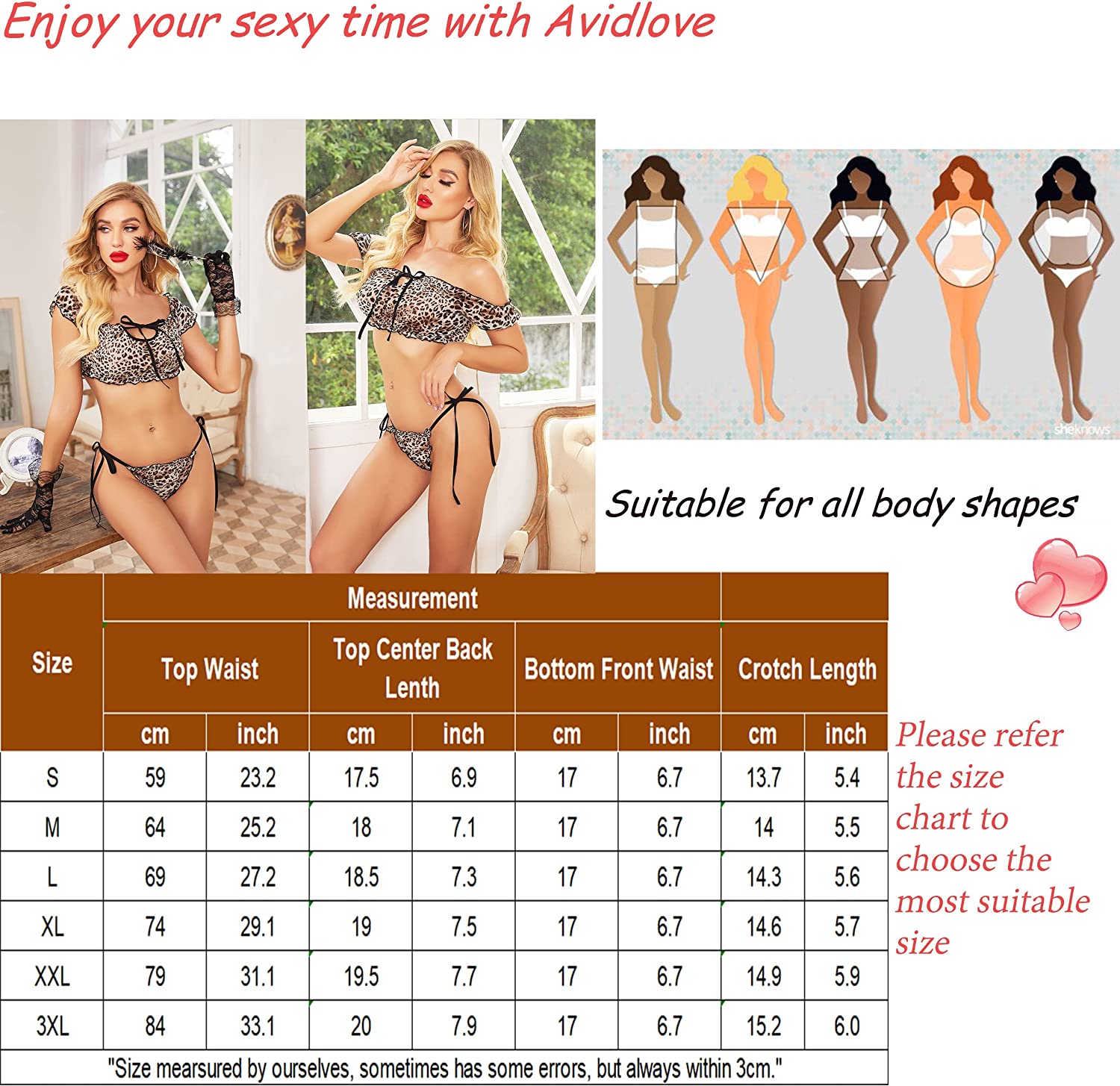 Avidlove Bra and Panty Set Ruffle Lingerie Set Mesh Babydoll Chemise