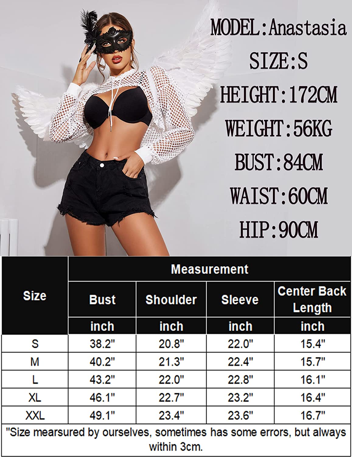 Avidlove Mesh Hoodie Crop Top Fishnet Shirt Long Sleeve Crop Top Hoodie