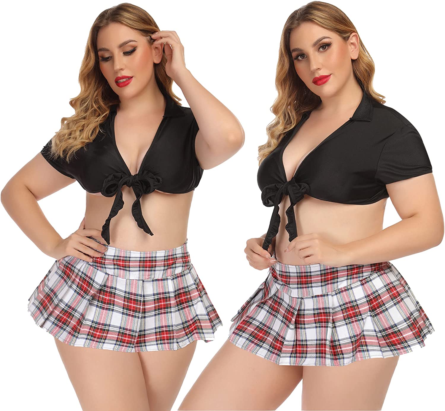 Avidlove Lingerie Role Play Costume Mini Plaid Skirt Schoolgirl Outfits