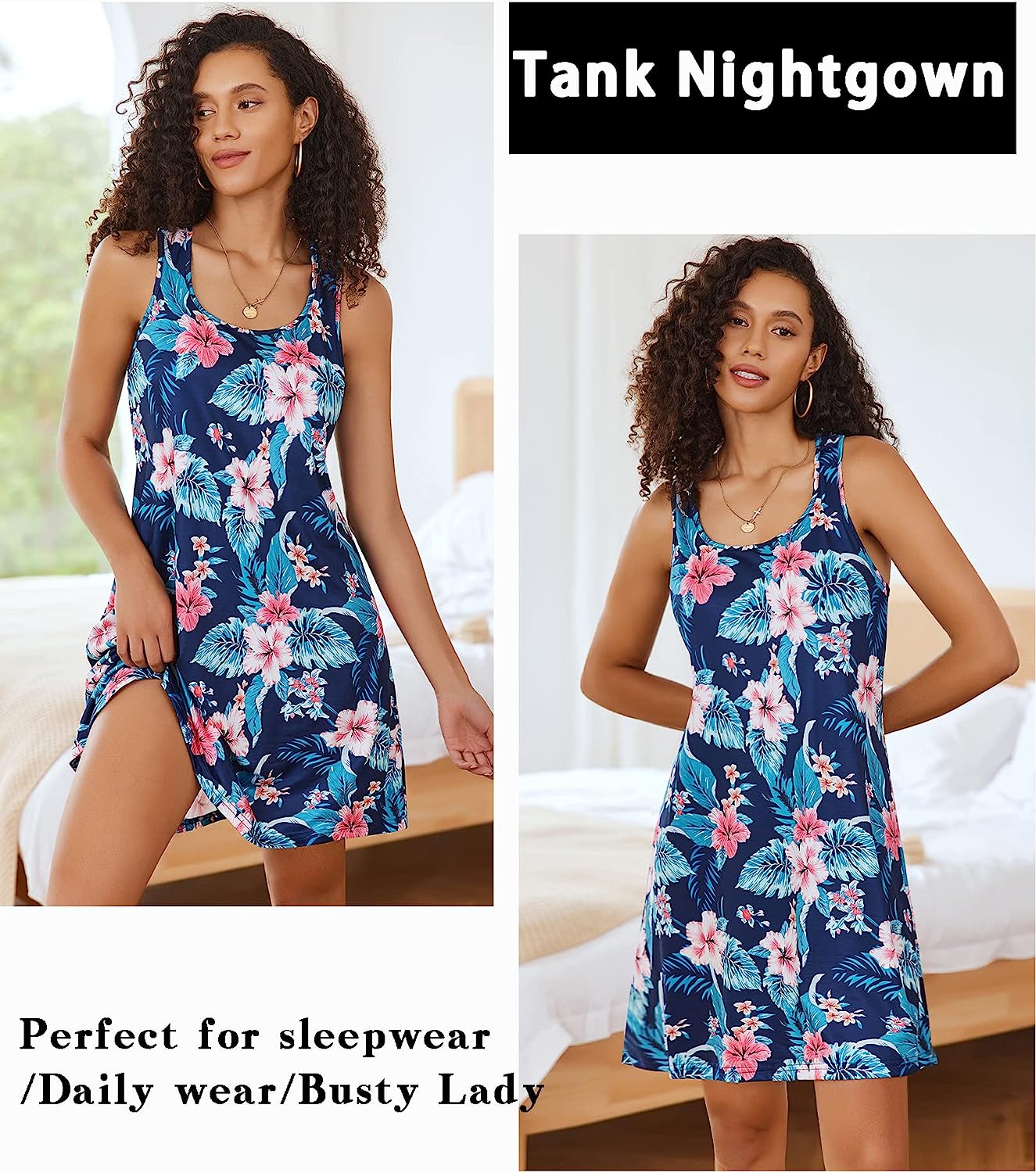 Avidlove Sleepwear for Tank Nightgown Chemise Racerback Sleeveless Sleep Dress
