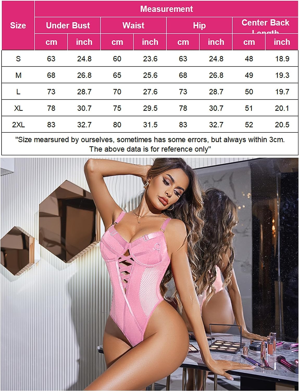 Avidlove Lingerie Bodysuit Mesh Teddy Underwire Lace Bodysuits One Piece Babydoll With Snap Crotch S-XXL