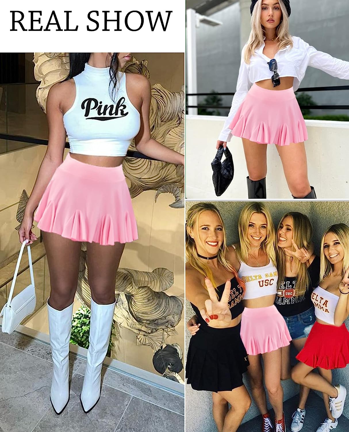 Avidlove Mini Skirt Pleated Skirts High Waist Skater Skirt Ruffle Lingerie Skirts S-XXL