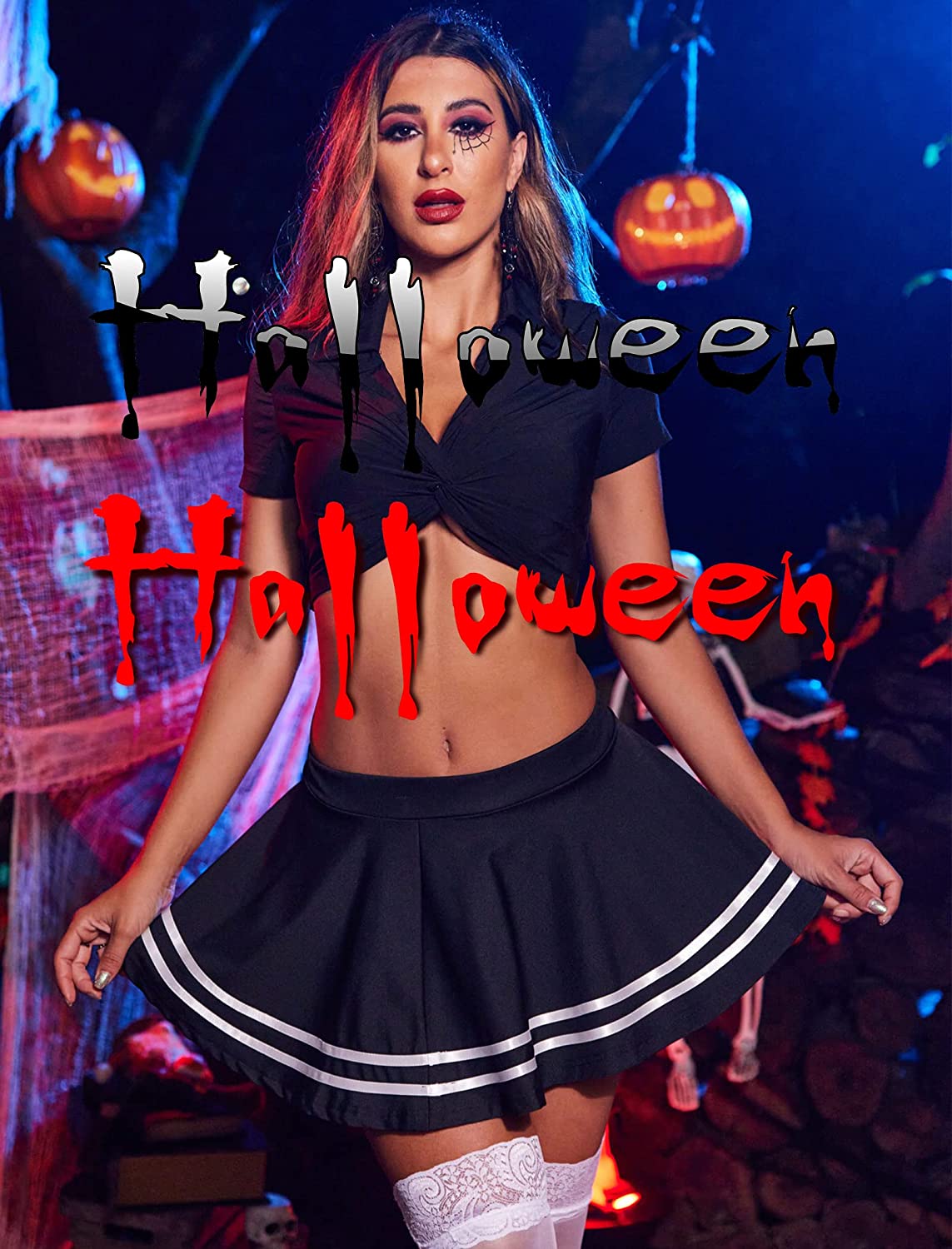 Avidlove Mini Skirt Pleated Elastic Waist Ruffle Sailor Skirts School Uniform Skirts Cheerleader