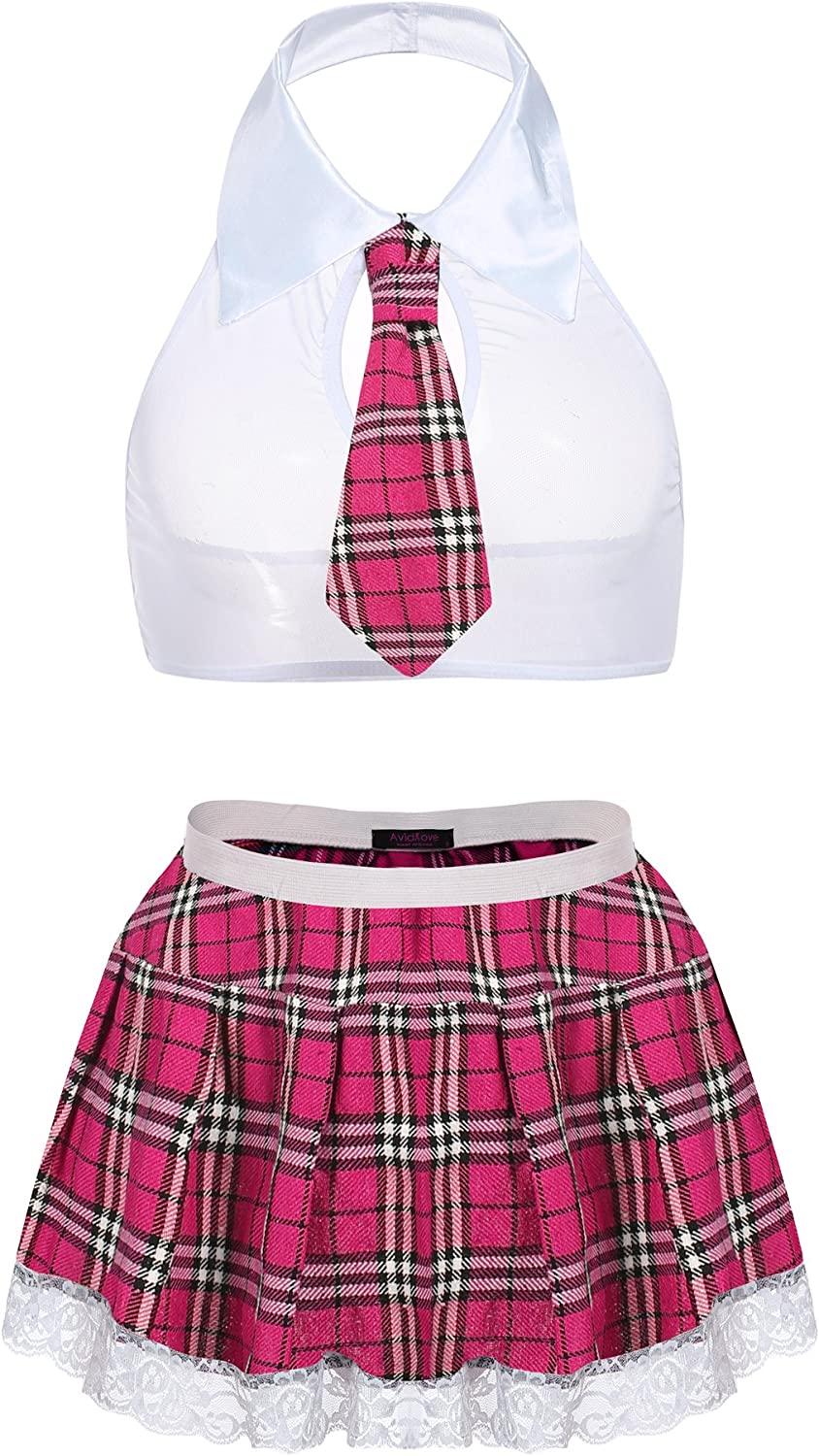Avidlove School Girl Lingerie Costume Lingerie Set Student Costumes