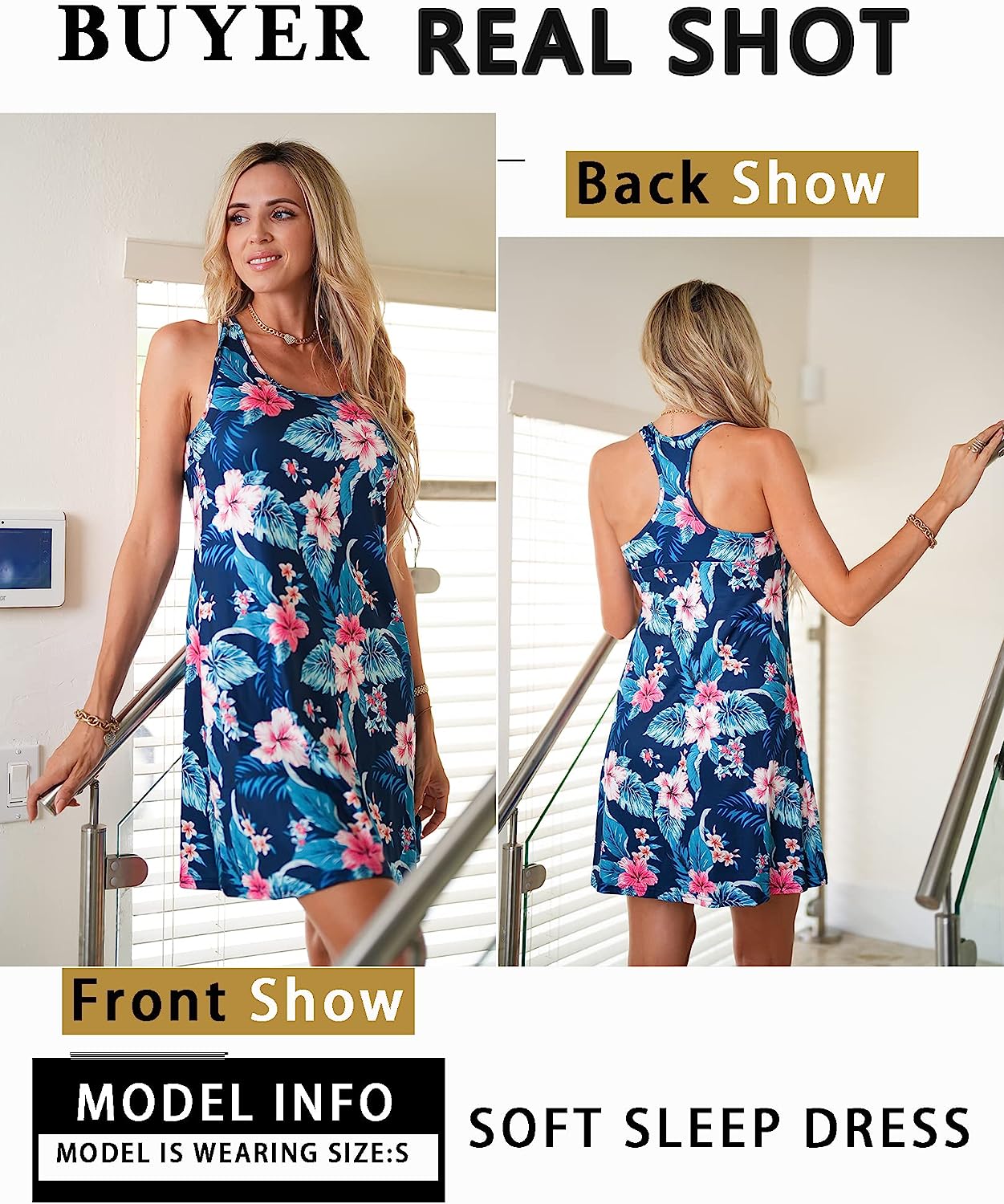 Avidlove Sleepwear for Tank Nightgown Chemise Racerback Sleeveless Sleep Dress