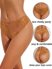 Avidlove Cheeky Panties for Lace Criss Cross Bikini Underwear Pack