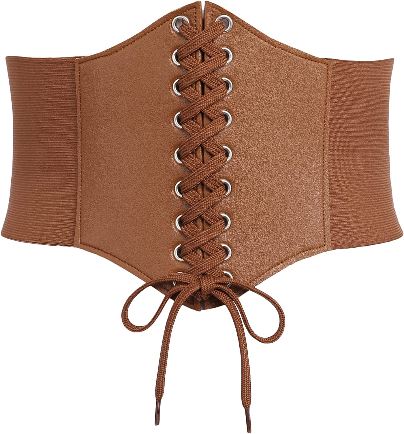 Avidlove Waspie Corset Belt Lace Up Waist Belt Leather Gothic Corset Belt