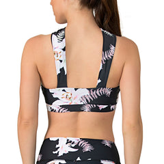 Printed Gym Halter Tops with Bra