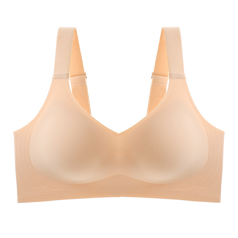 Seamless for Women Wireless Free Active V Neck Soft Full Coverage Comfort Bra