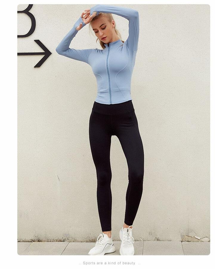 Yoga & Fitness Women's Long Sleeves Zipper Jacket