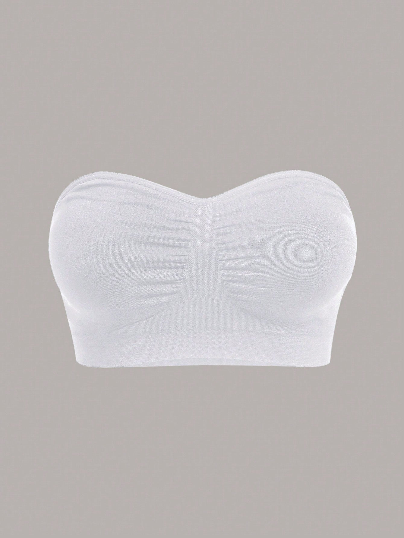 Seamless Backless Comfort Strapless Bra with Ruching