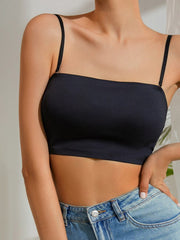 Non-steel ring non-marking breathable strapless wrap backless bra