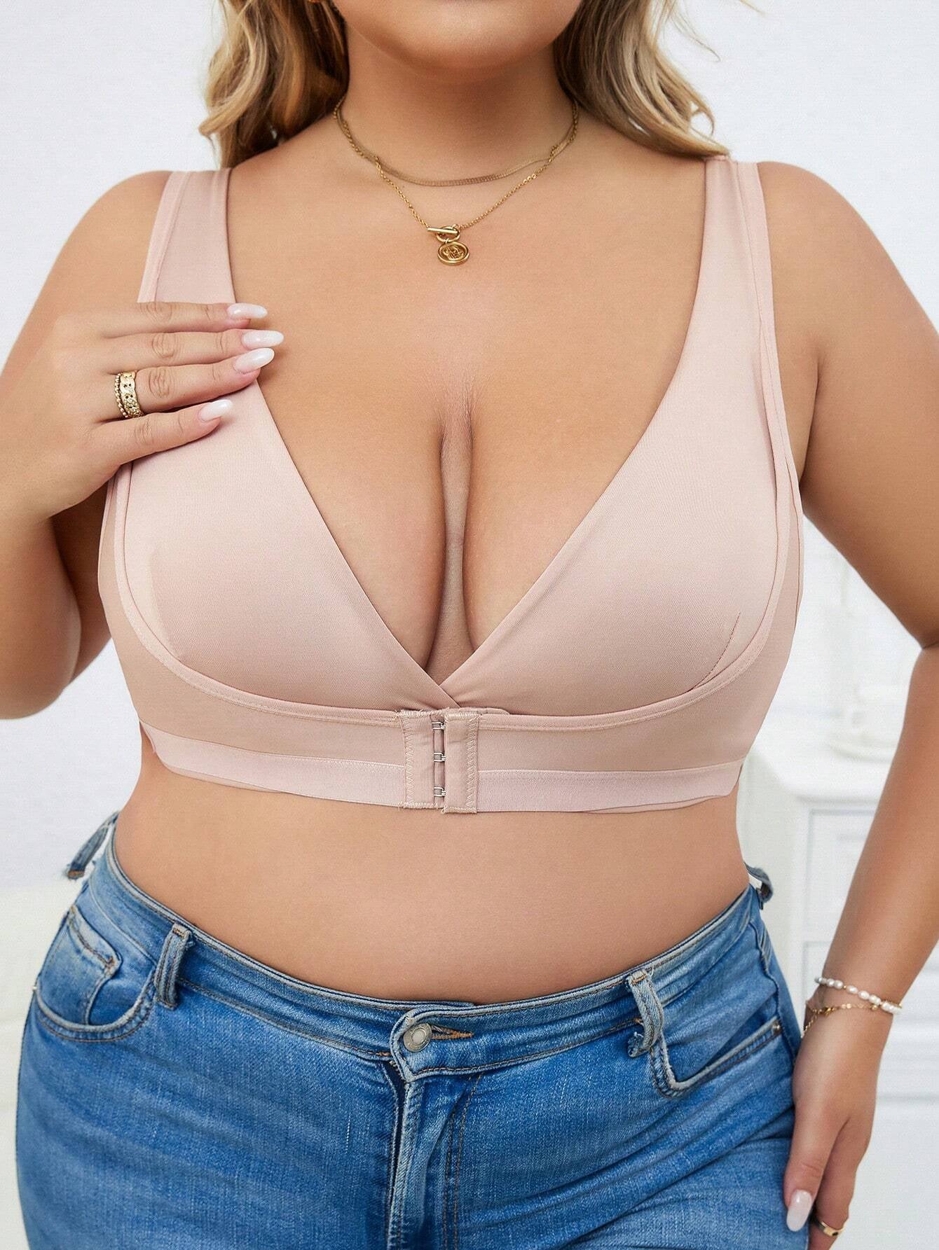 Plus Size Front Closure Wireless Bra