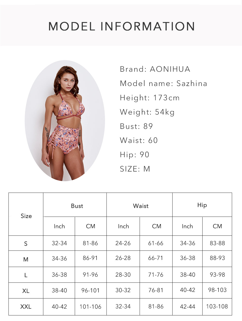 Sexy Bikini for High Waist Printed Swimsuit