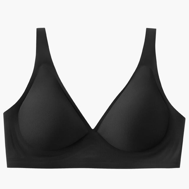 Basic French Push-up Wireless Bra Black