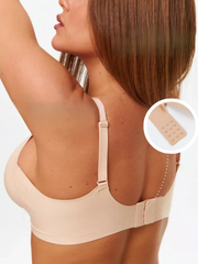 Deep V Mesh Seamless Push-up Without Steel Ring To Prevent Sagging Bra Ivory