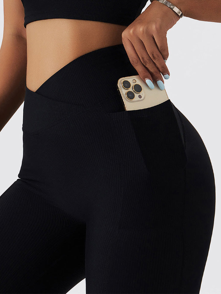 Live In Rib Crossover Pocket Leggings