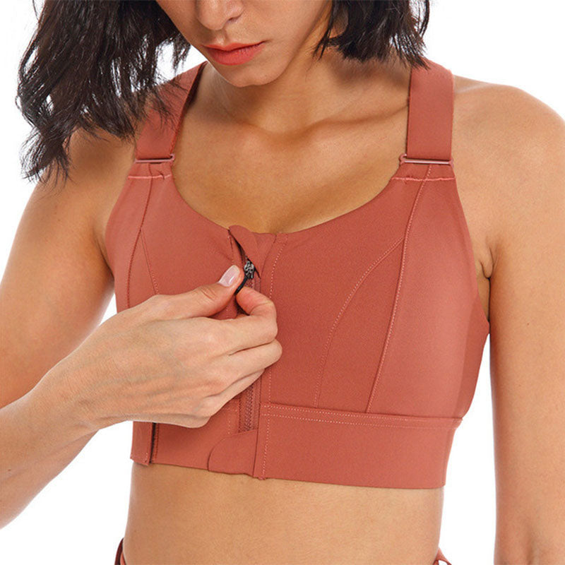Adjustable Strap Women's Zipper Sports & Yoga Top