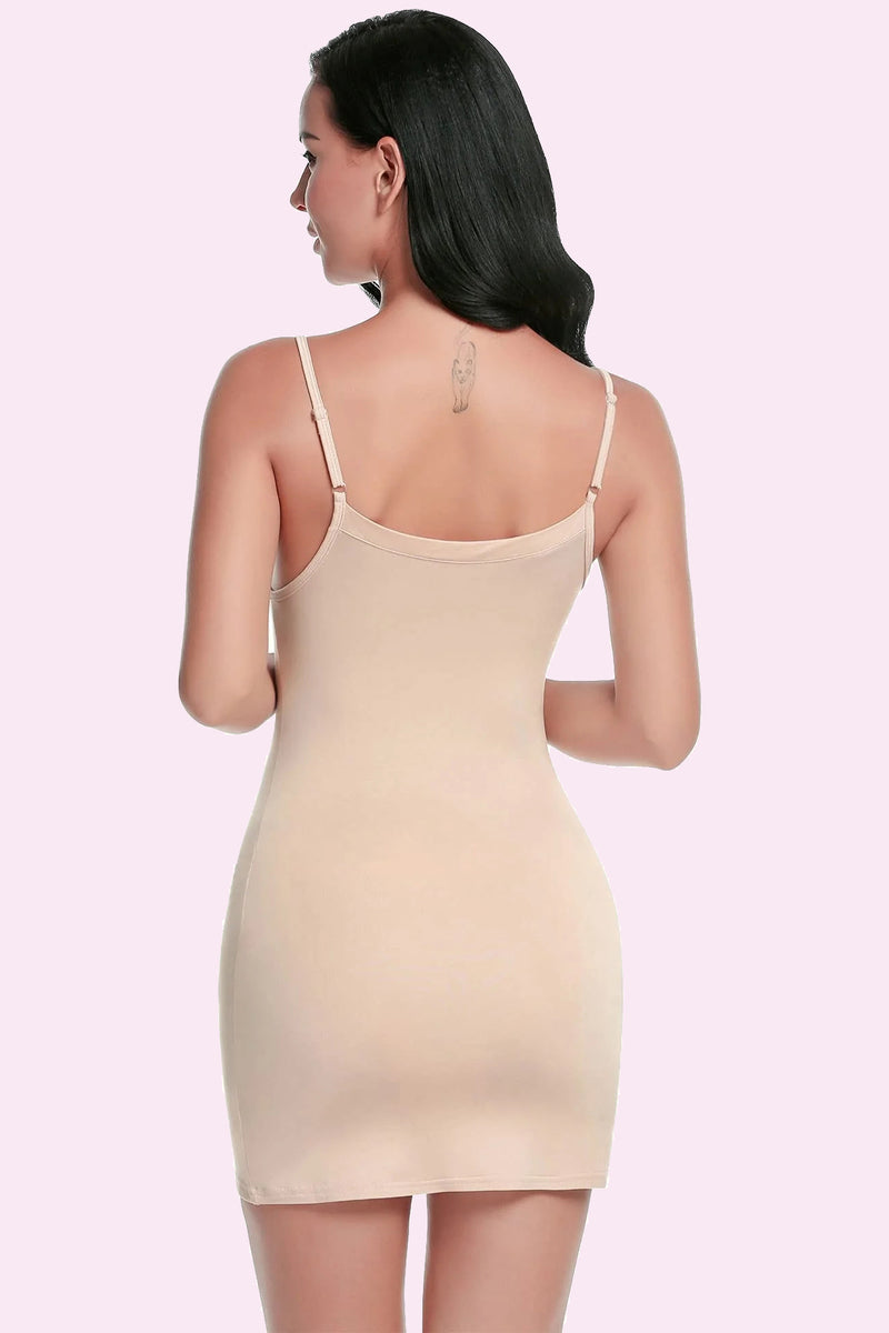 Avidlove Full Slip Adjustable Spaghetti Strap Camisole Mini Dress Casual Deep V Nightgown