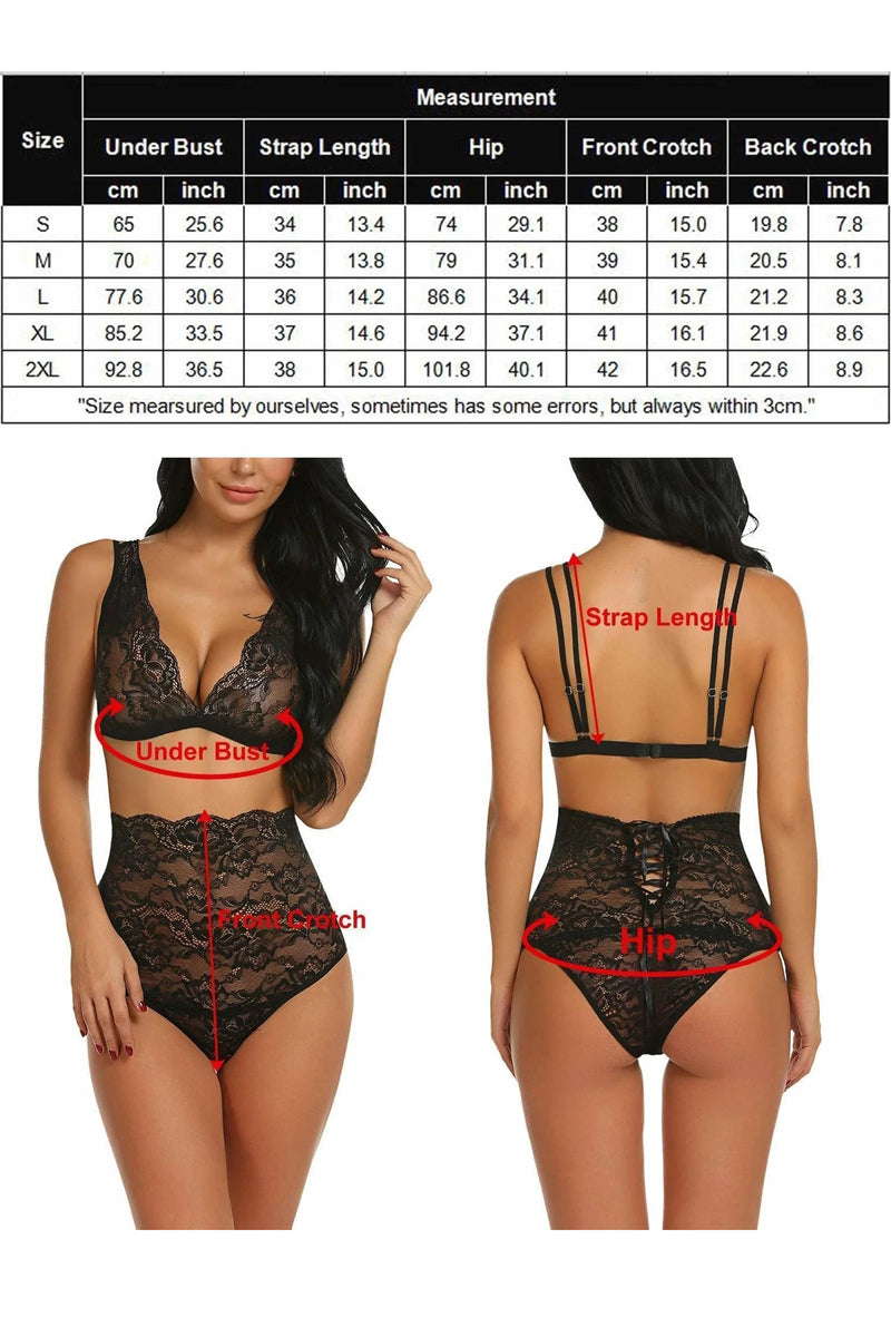 Avidlove Lingerie High Waist Bra and Panty Set