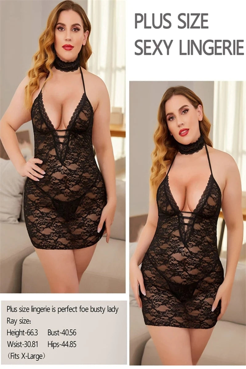 Avidlove Chemise Lingerie Lace Dress