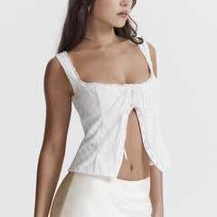 White Crop Cami Top