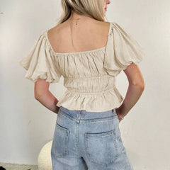 Off Shoulder Short Sleeve Top
