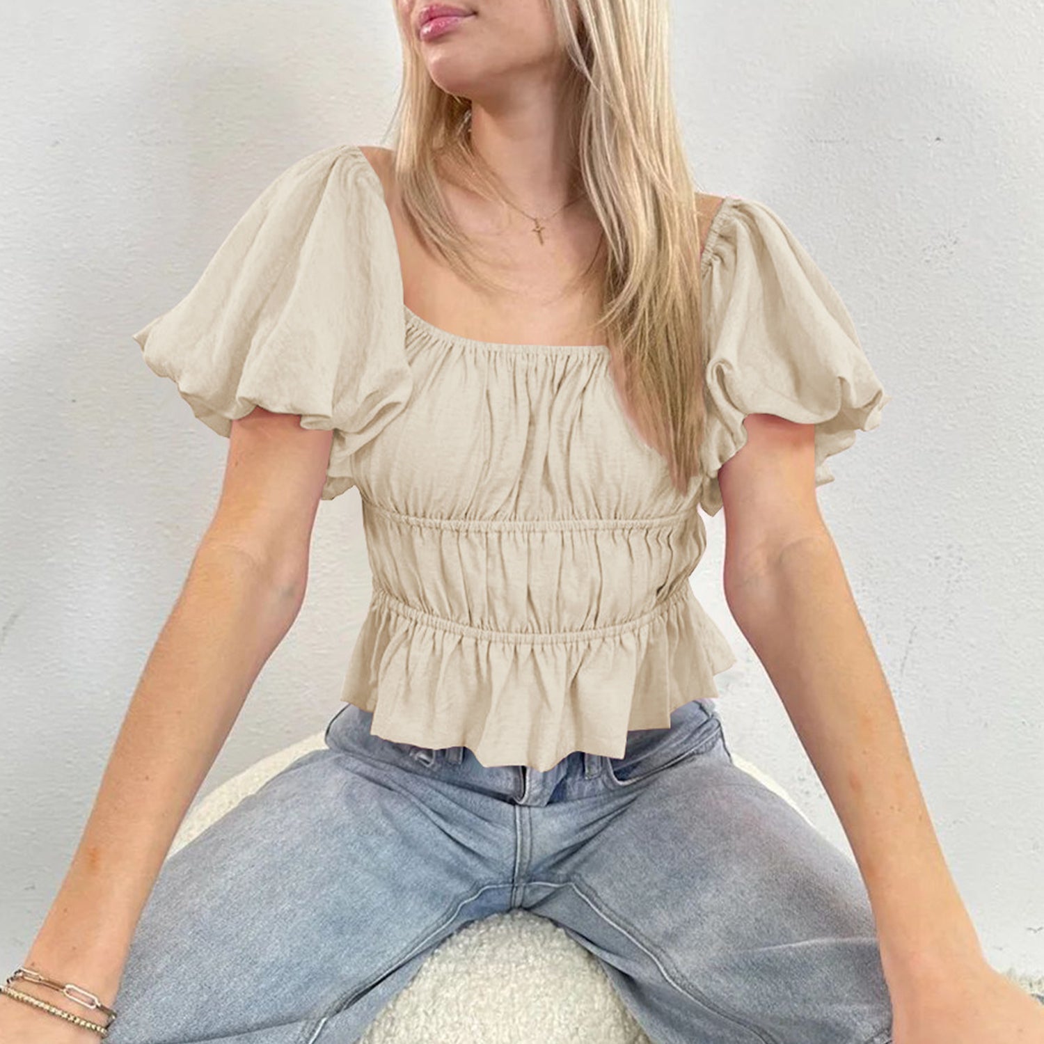 Off Shoulder Short Sleeve Top