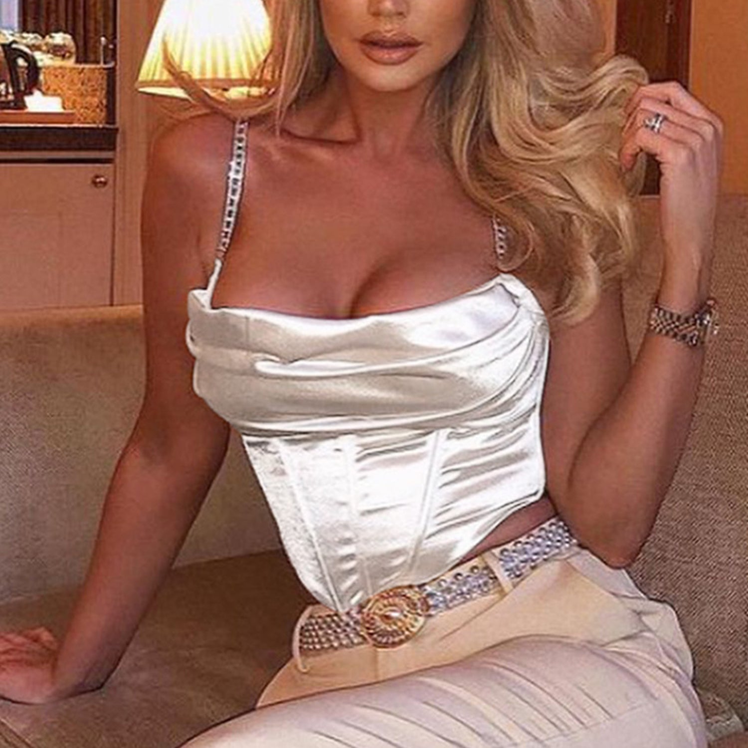 Satin Bustier Cami Top