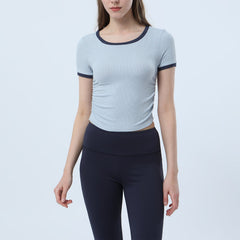 Color Block Short Sleeve Top