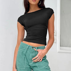 Open Back Crop Top