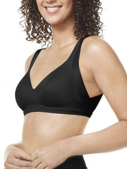 Underarm and Back-Smoothing Comfort Wireless Lightly Lined T-Shirt Bra Black