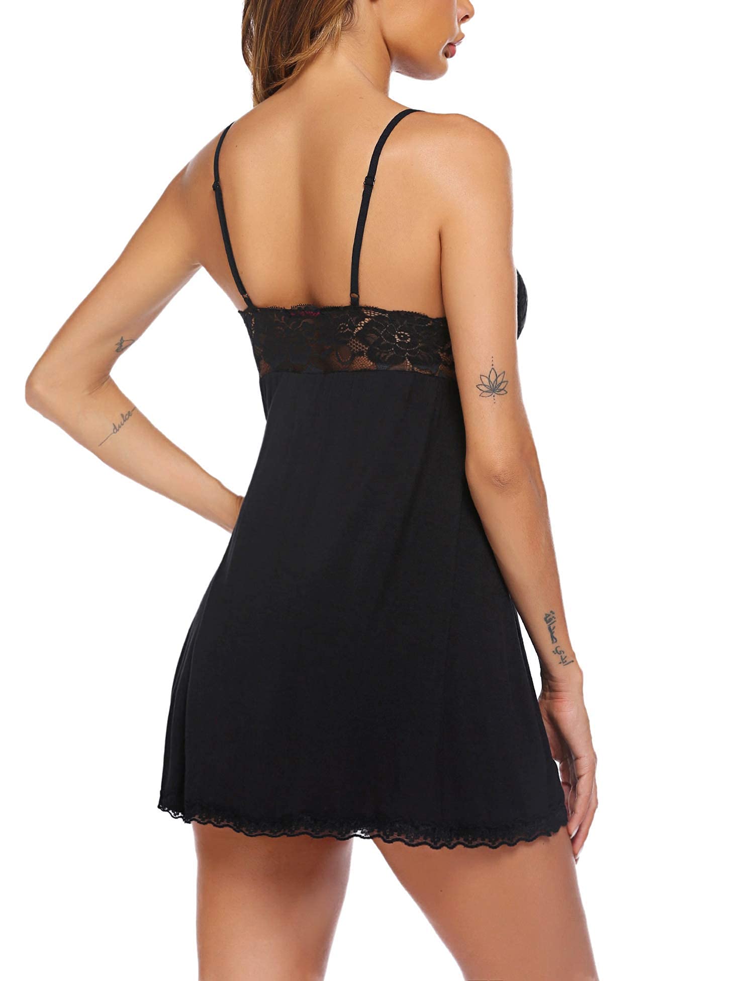 Avidlove Chemise Nightgown Babydoll Soft Sleepwear Lace Lounge Dress