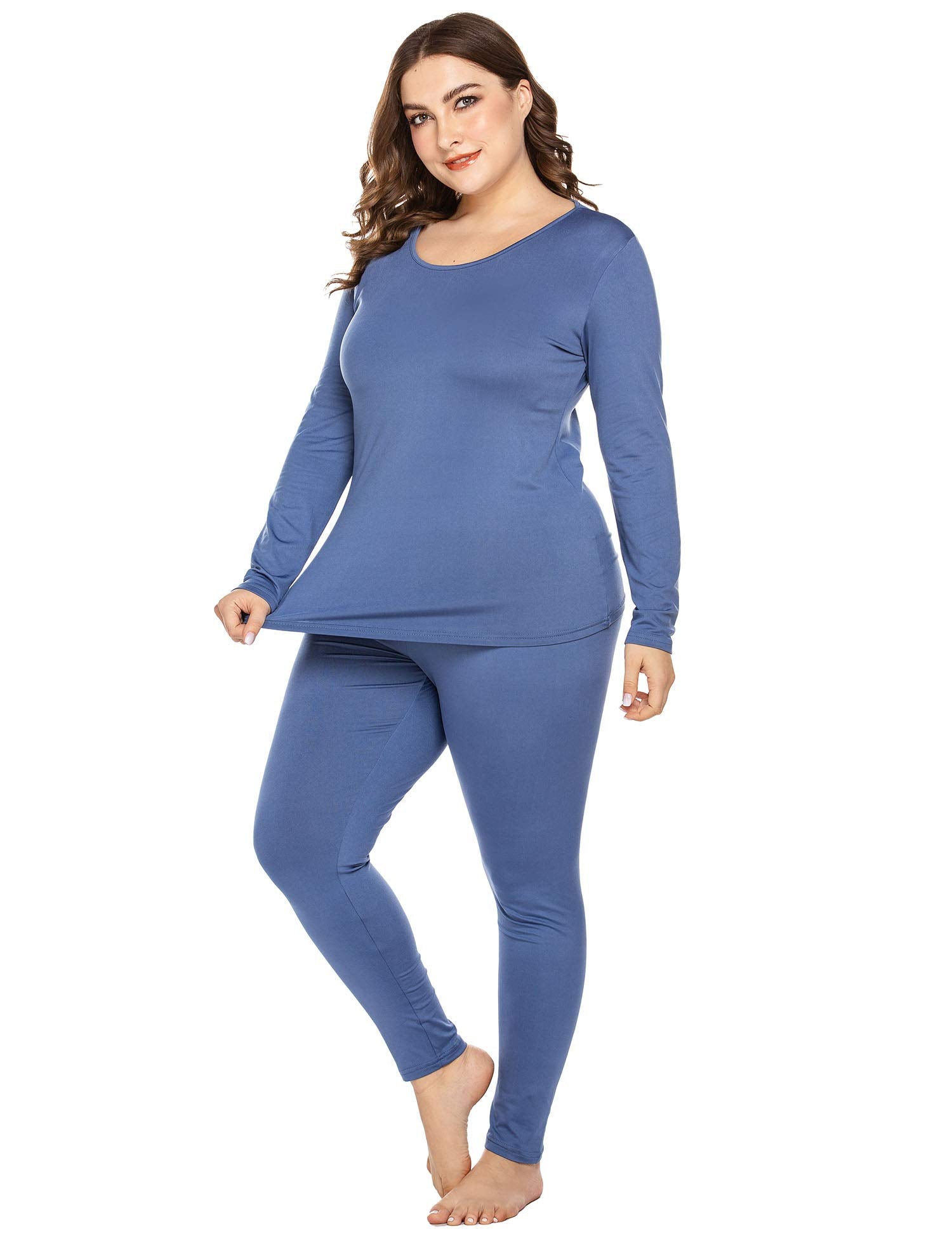Plus Size Fleece Lined Pajama Set